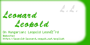 leonard leopold business card